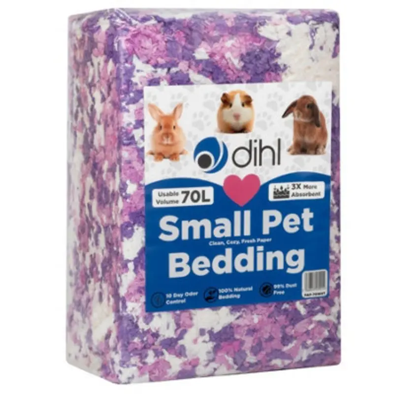 Dihl Purple/Pink/White Paper Animal Bedding & 70L
