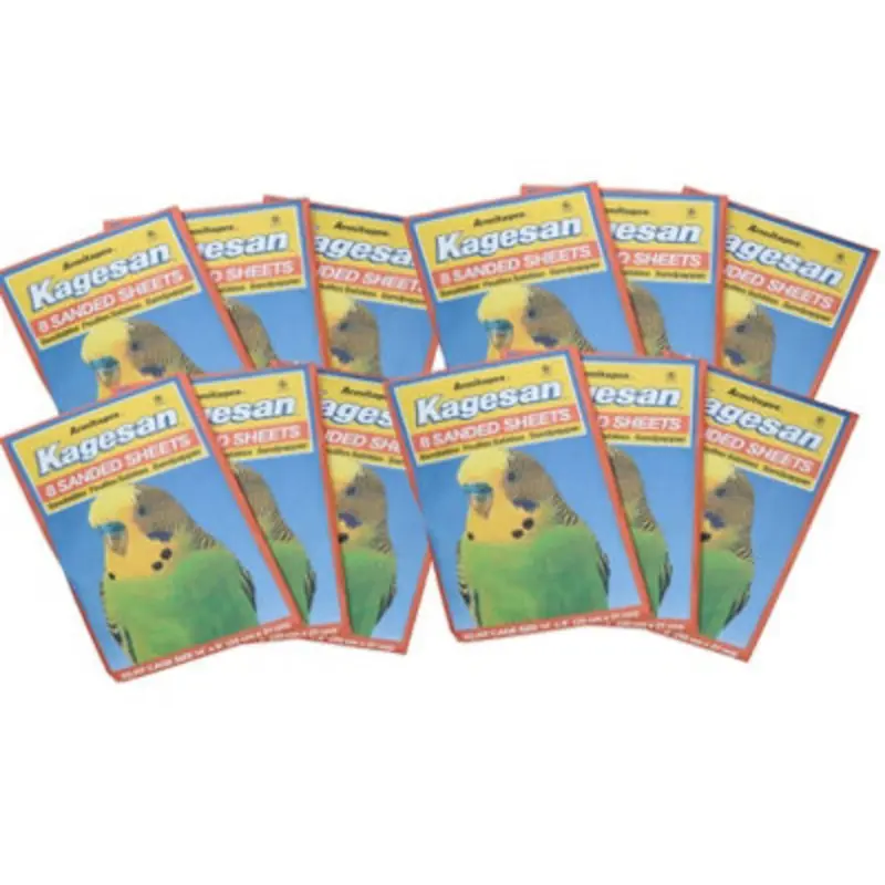 Ab Tools 96 Sanded Sheets Sandpaper Cage Lining Budgies Caged Birds 21X35cm Small
