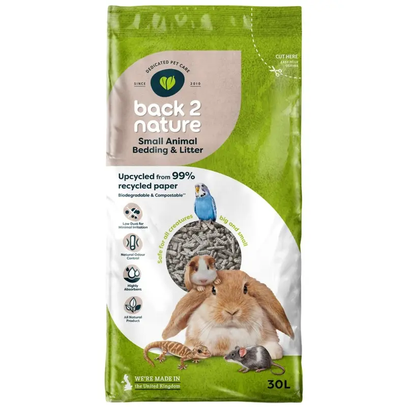 Back 2 Nature Animal Bedding And Litter - 30 Litres Small