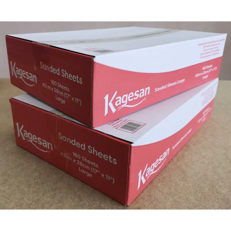 Kagesan Red Bulk Sanded Sheets 2X Boxes Of 160 Sheets Large