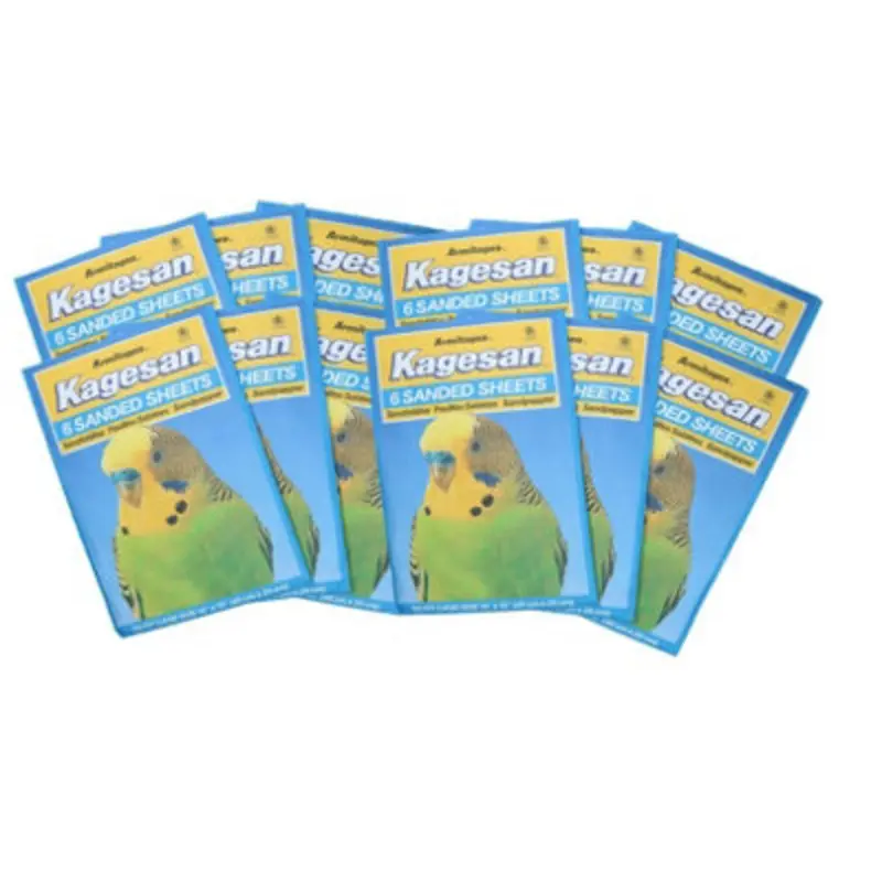 Ab Tools 72 Sanded Sheets Sandpaper Cage Lining Budgies Caged Birds 25X40cm