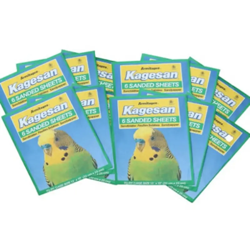 Ab Tools 72 Sanded Sheets Sandpaper Cage Lining Budgies Caged Birds 25X33cm