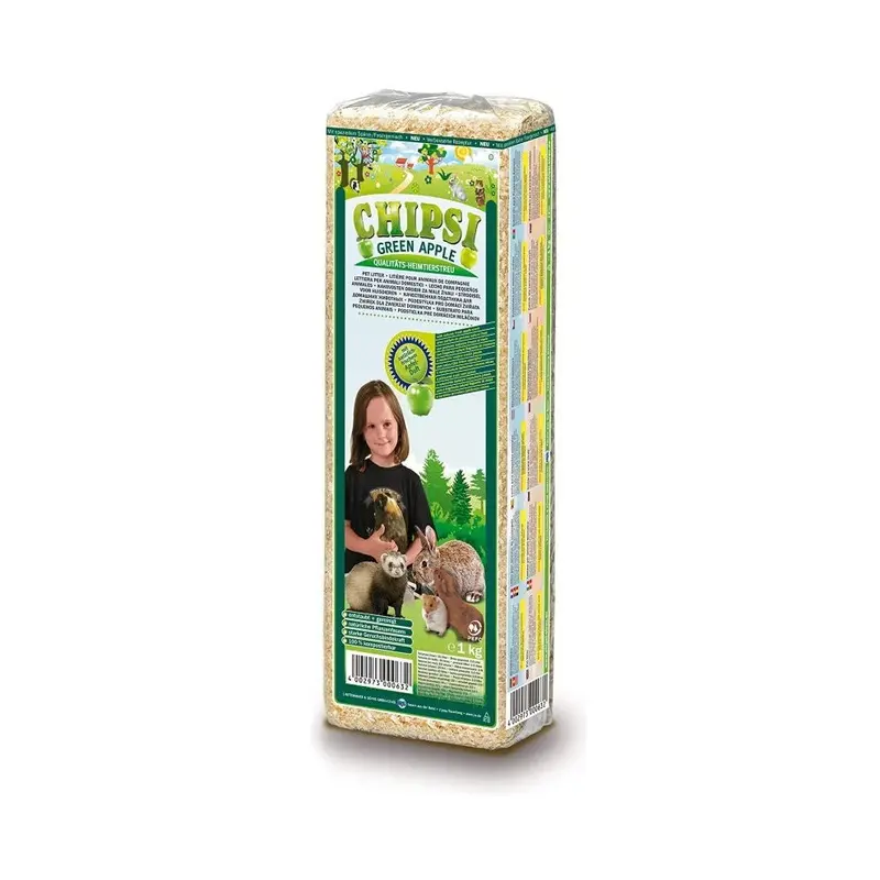 Chipsi Green Apple Shavings 1Kg / 15L Large