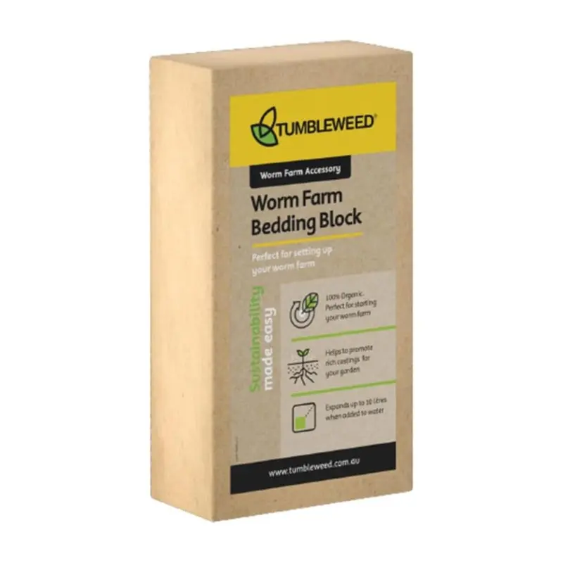 Original Organics Tumbleweed Worm Farm Bedding Block Size 10