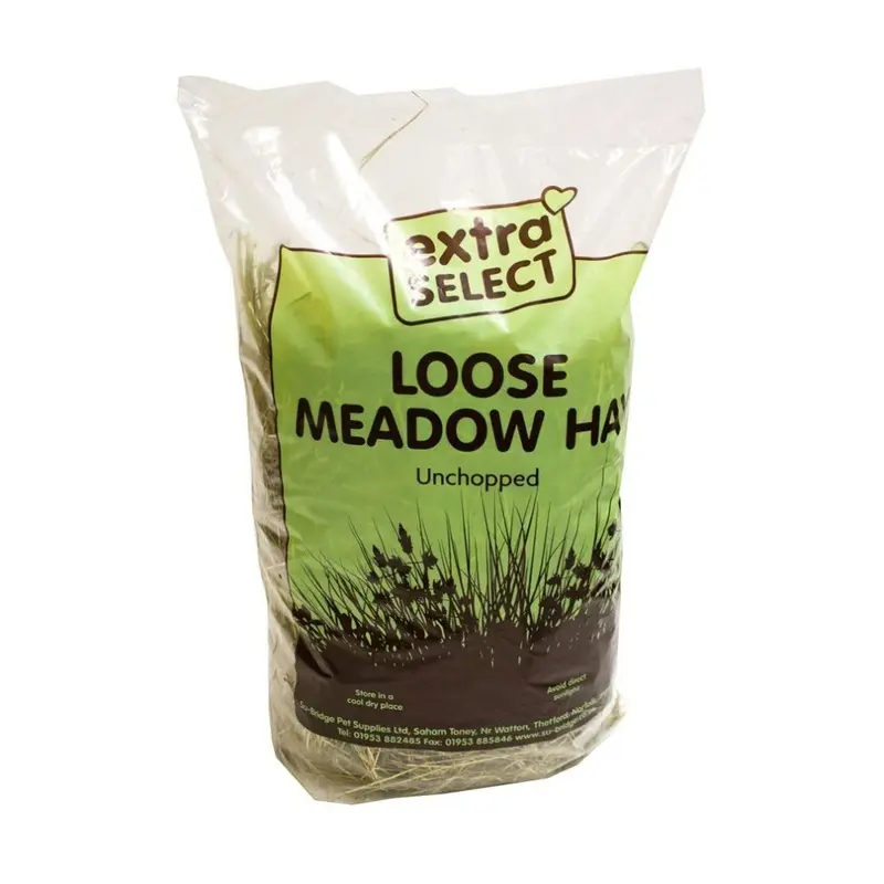 New Extra Select Unchopped Loose Meadow Hay 1Kg