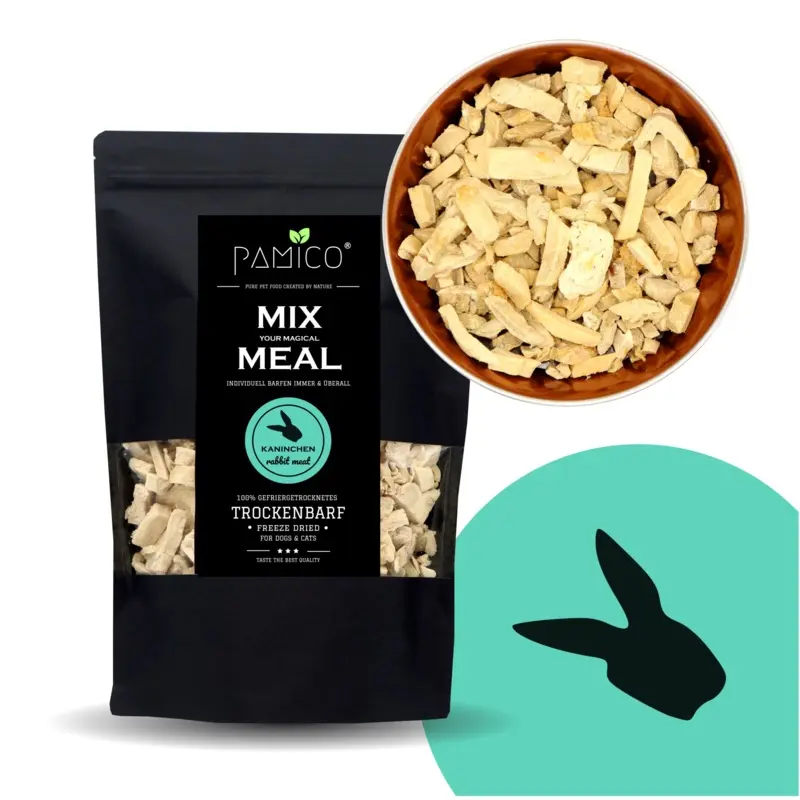 Pamico Blue/Red/Yellow Mix Meal Freeze-Dried Rabbit Meat 120G