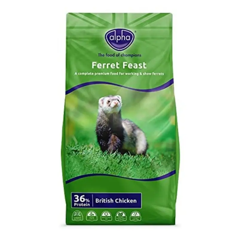 Alpha Dog Alpha Ferret Feast Complete Dry Ferret Food Chicken And Fish, 10 Kg 10Kg