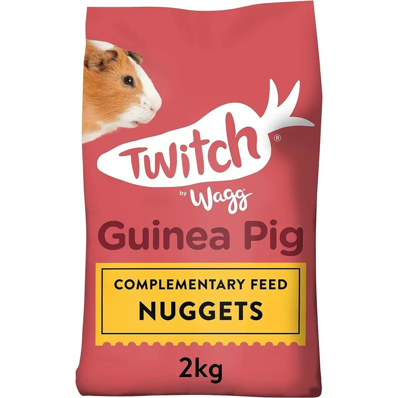 Wagg Twitch Guinea Pig Food 2kg (Pack of 4) - Complementary Feed Nuggets
