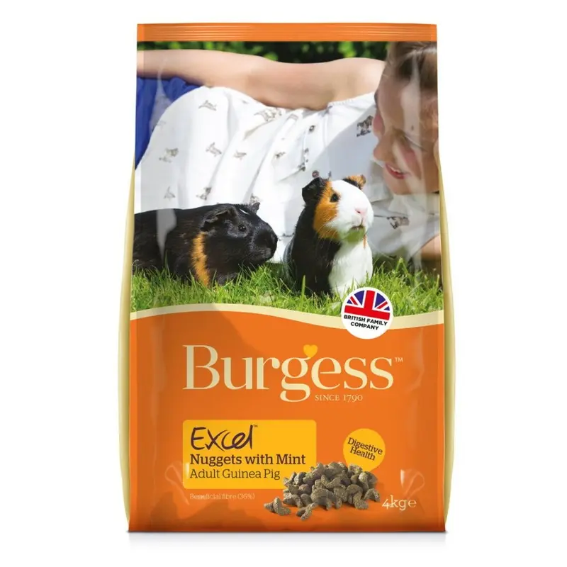 Burgess Excel Adult Guinea Pig Nuggets With Mint 4Kg