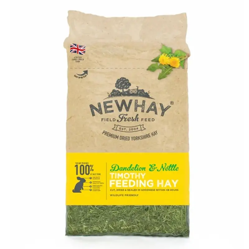Newhay Unisex Black Timothy Feeding Hay Dandelion And Nettle