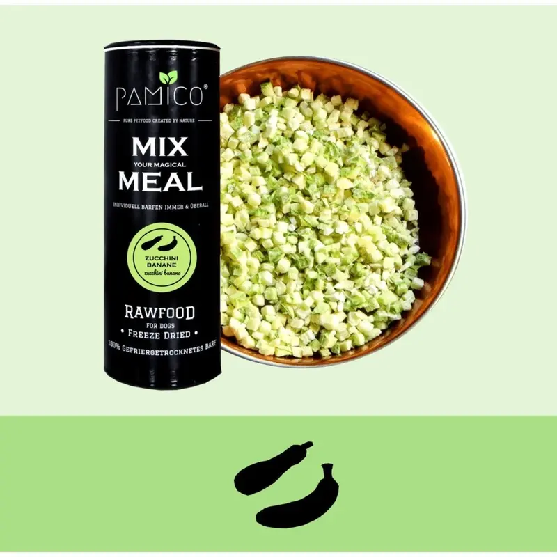 Pamico Blue/Red/Yellow - Mix Meal Veggie Freeze-Dried Sense Zucchini & Banana 50G