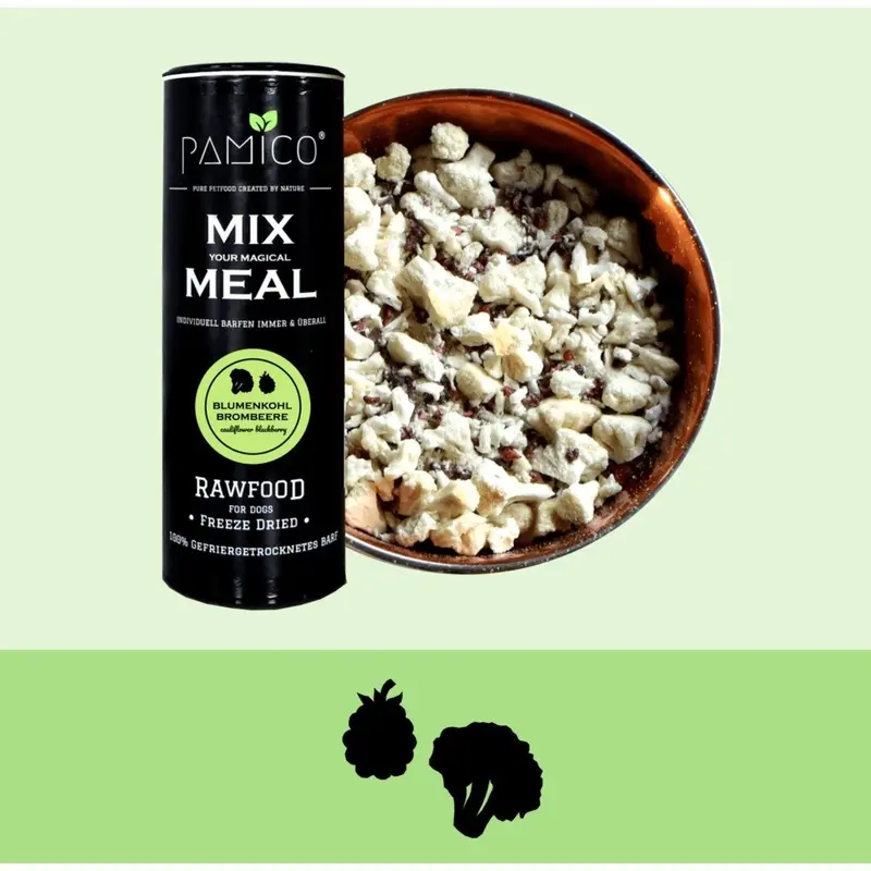 Pamico Blue/Red/Yellow - Mix Meal Veggie Freeze-Dried Wild Cauliflower & Blackberry 50G