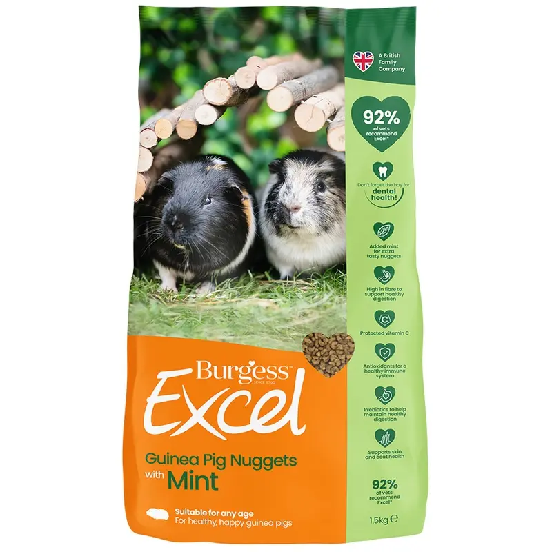 Burgess Excel Guinea Pig Nuggets With Mint 1.5Kg