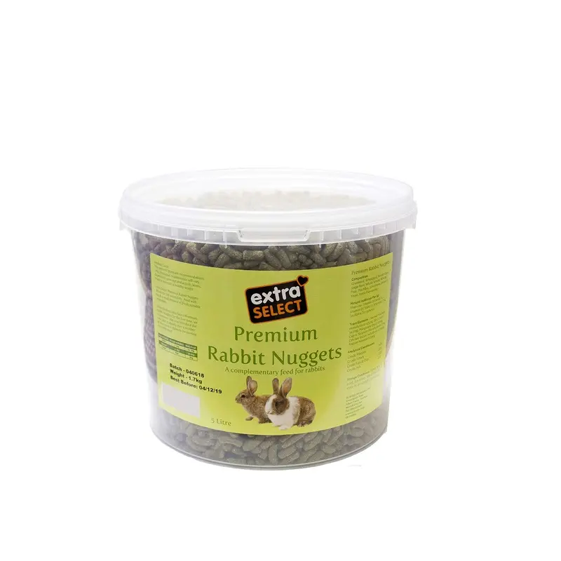 Extra Select Premium Extruded Nuggets Rabbit Feed Tub, 5 Litre