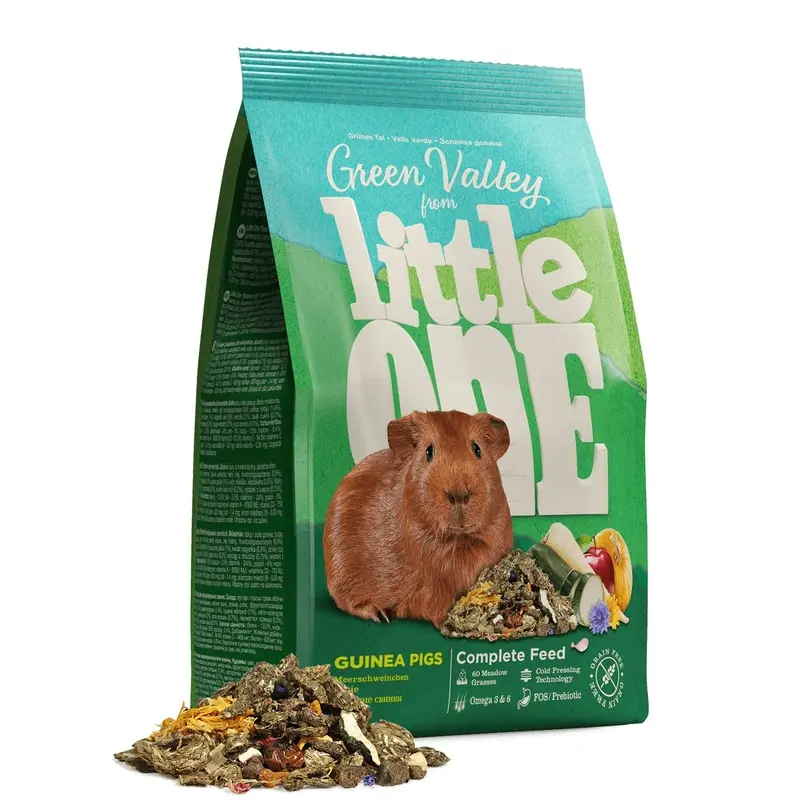 Little One Valley Fibre Food For Guinea Pigs - Green 750G