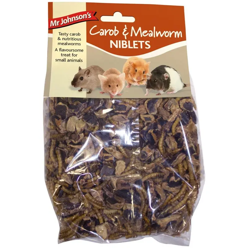 Mr.johnsons Mr Johnsons Niblets Animal Treats - Carob And Mealworm Dry - 150G Bag Small