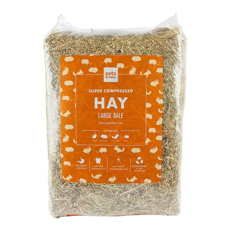 Pets At Home Small Animal Super Compressed Meadow Hay Bale 3Kg