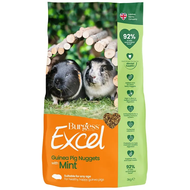 Burgess Excel Guinea Pig Nuggets With Mint 3Kg