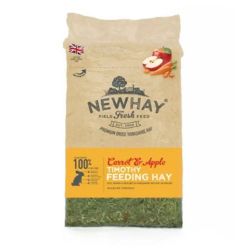 B&Q Petlife New Hay Timothy Hay With Carrot & Apple 1Kg