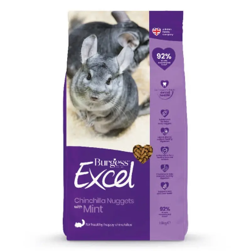 Burgess Excel Chinchilla Nuggets 1.5Kg