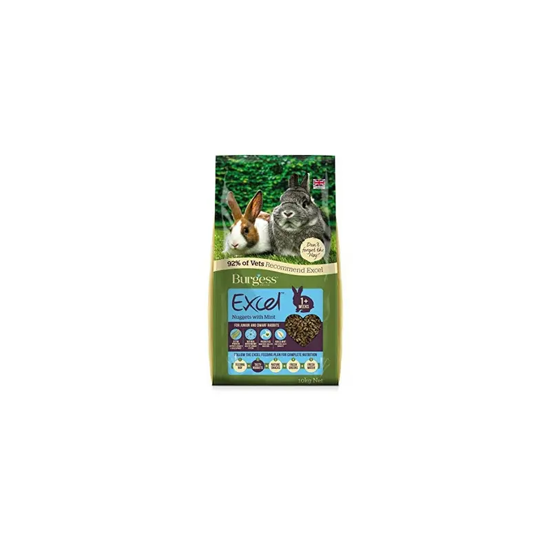 Burgess Excel Junior And Dwarf Nuggets With Mint Rabbit Food 10 Kg 10Kg
