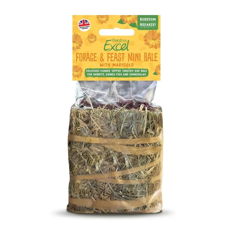 Burgess Excel Forage And Feast Mini Bale With Marigold - 100G