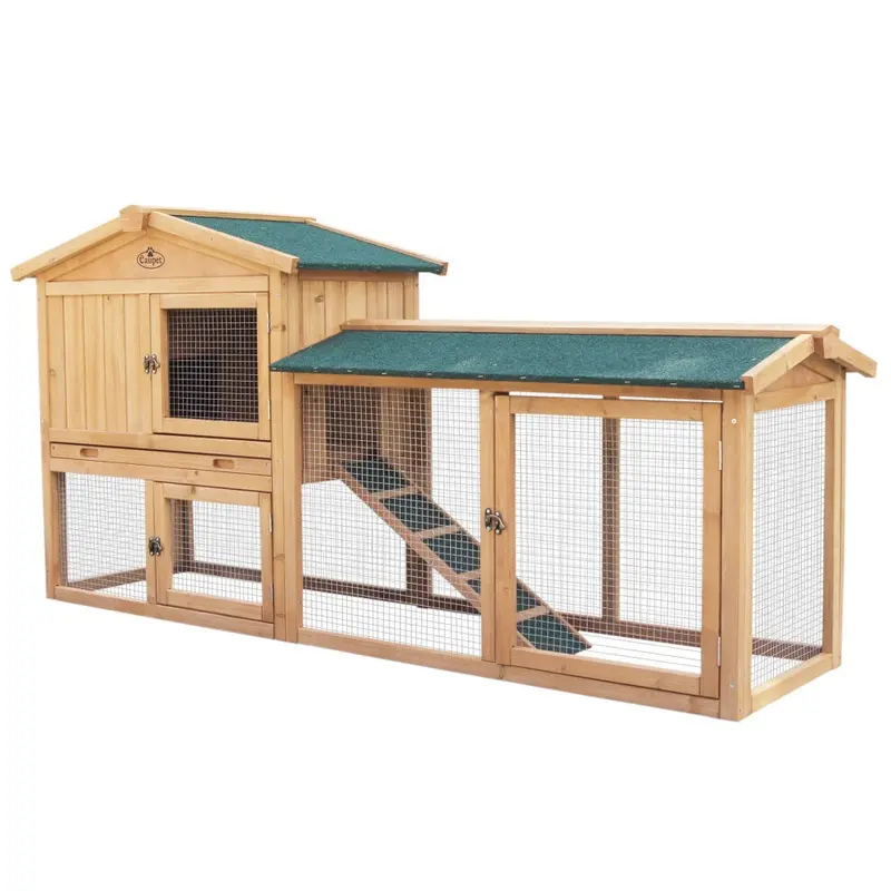New Actiaspet Wooden Pet Rabbit Hutch/Guinea Pig Run Tier House Fed 21968 Size 2