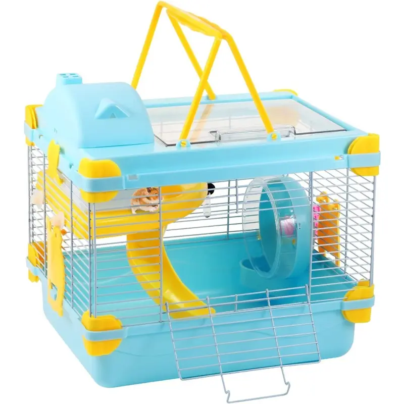 (Two-Floors) Hamster Travel Portable Carrier Cage 2-Floors Small