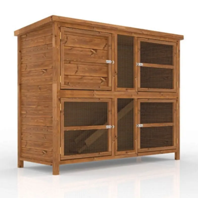 B&Q Sandhurst Double Rabbit & Guinea Pig Hutch 5Ft