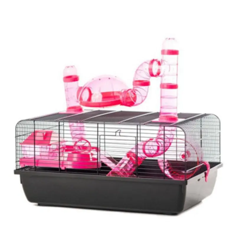 Little Friends The Landmark Cage With Accessories 580X380x290 - Pink