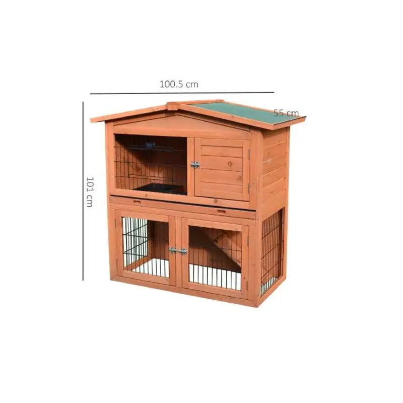 Pawhut Deluxe Rabbit Cage With Ramp & Tray | Wowcher