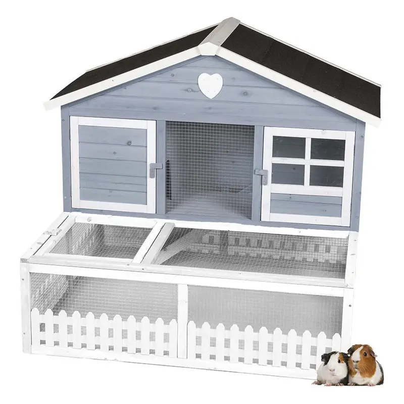 Pets At Home Blossom Guinea Pig Hutch Grey & White