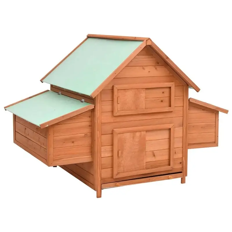Berkfield Home Unisex Brown Chicken Coop 152X96x110 Cm Solid Firwood