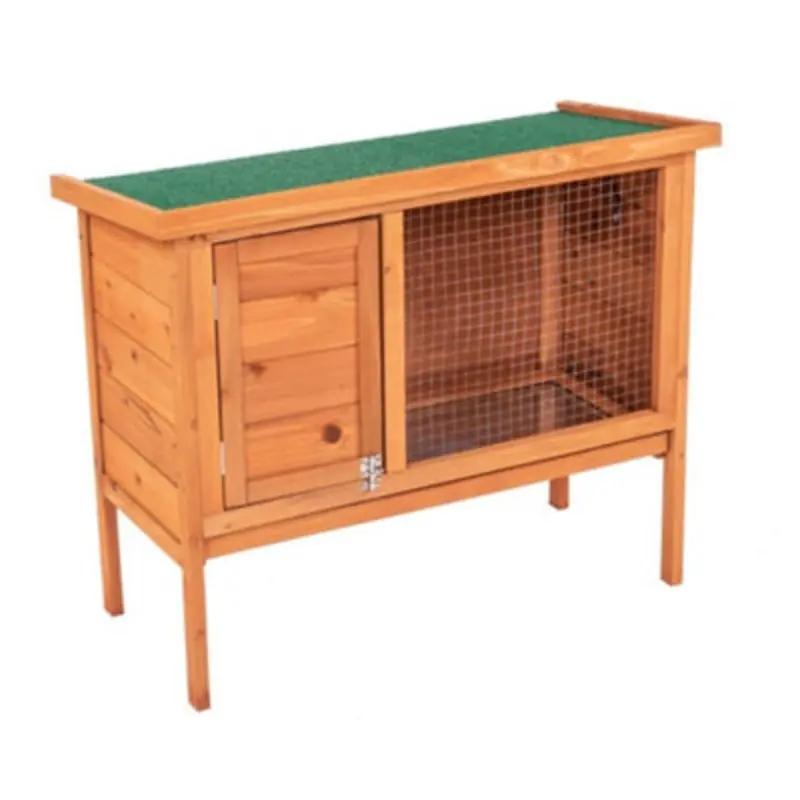 Oypla Green Single Rabbit Hutch 820X390x700mm