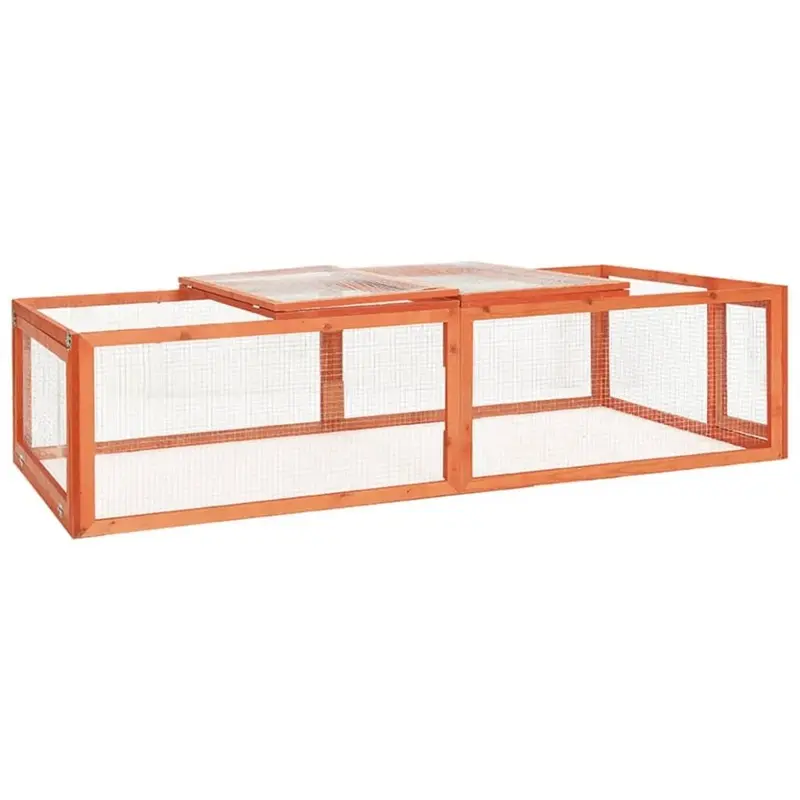 Vidaxl Solid Firwood Rabbit Hutch Outdoor Garden Animal Habitat Pet Cage Small