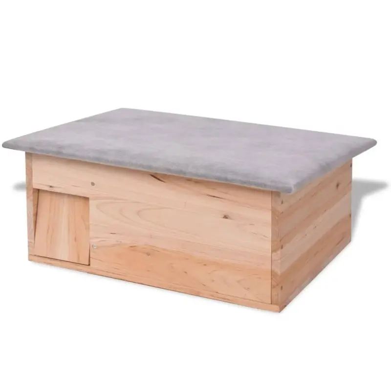 Berkfield Home Unisex Beige Hedgehog House 45X33x22 Cm Wood