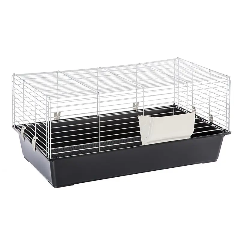 Ferplast Piggy Basic Rabbit & Guinea Pig Cage - Black: 95 X 57 X 46 Cm (L X W X H)