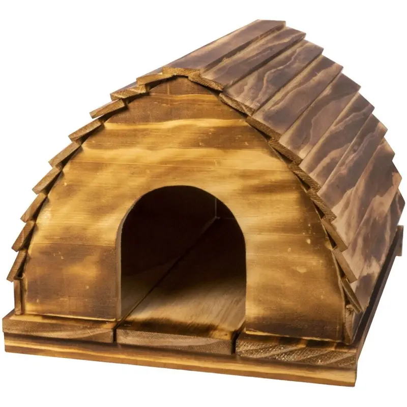 Pet Brands Hedgehog House, Wooden Garden Sanctuary, Wildlife Hibernation Shelter