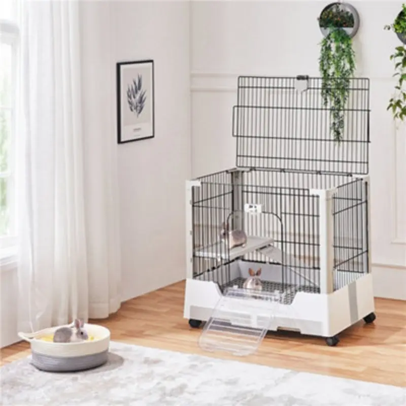Yaheetech Small Animal Cage With Platform Grey
