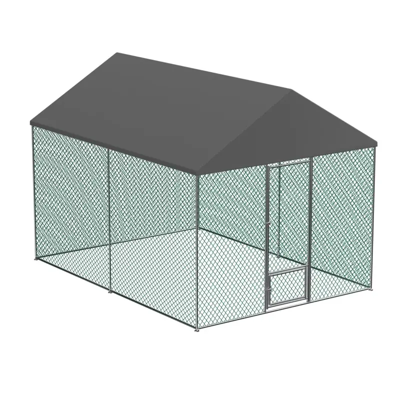 New Wisfor (4X3x2.7m)) Walk-In Chicken Run Chicken Coop Cage Large