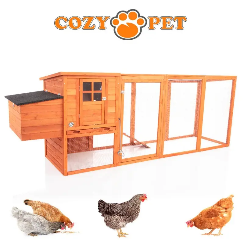Cozy Pet Chicken Coop Hen House Poultry Ark Rabbit Hutch Run Coup Cc06-N