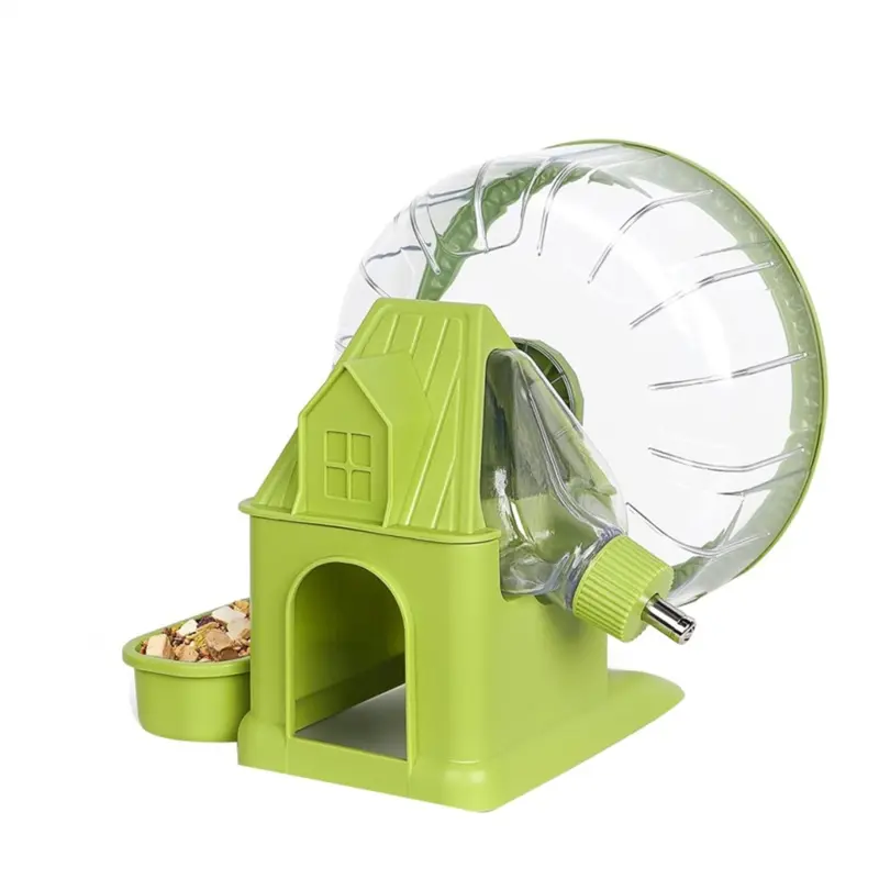 Green 4 In 1 Quiet Hamster Exercise Wheel, Multi Functional 4In