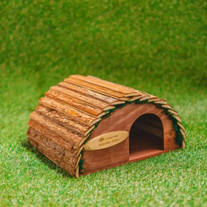 B&Q Wooden Hedgehog House Hibernation Shelter Predator Proof Garden Wildlife