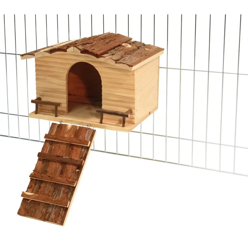 Kerbl Beige Rodent Shelter With Grid Attachment Nature