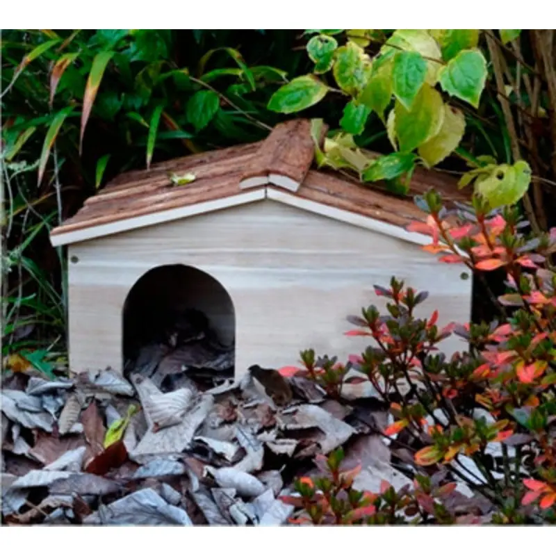 Greenkey Natural Untreated Wooden Hedgehog House Hog Hut - X 37. 5Cm Size 45