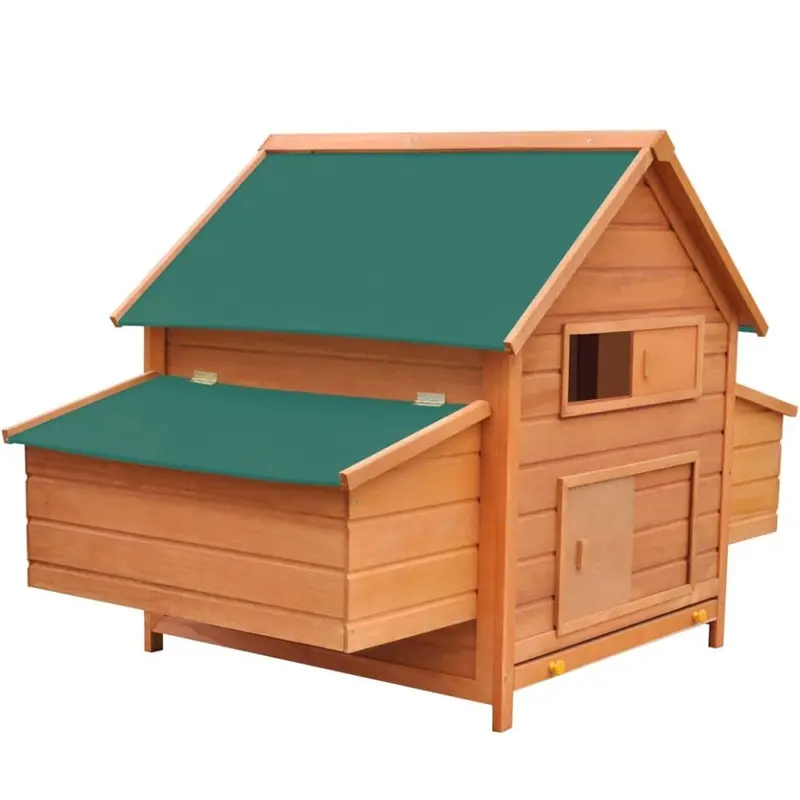 Vidaxl Chicken Coop Wood 157X97x110cm Hen House Poultry Shelter Cottage Nest