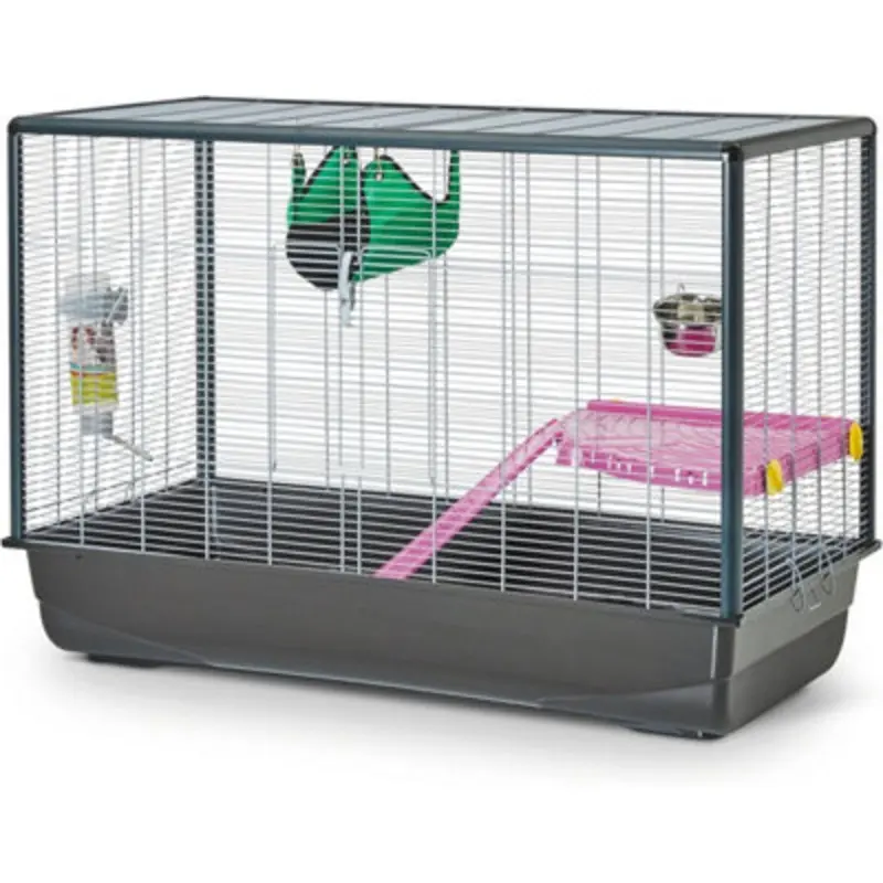 B&Q Zeno 3 Knock Down Hamster Cage Small Animal Gerbil Grey