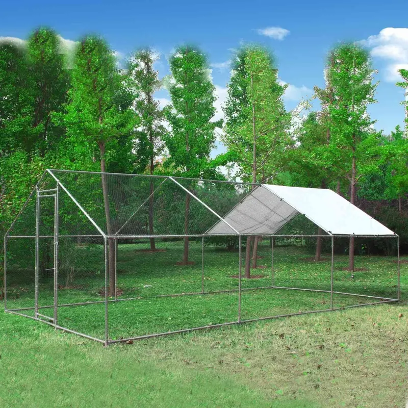 Foxhunter (3X6x2m) Chicken Run Cage Walk In Coop Poultry Hen Rabbit Kennel Hutch Metal