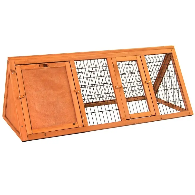 Pet Vida Triangle Wooden Pet Hutch Large Natural