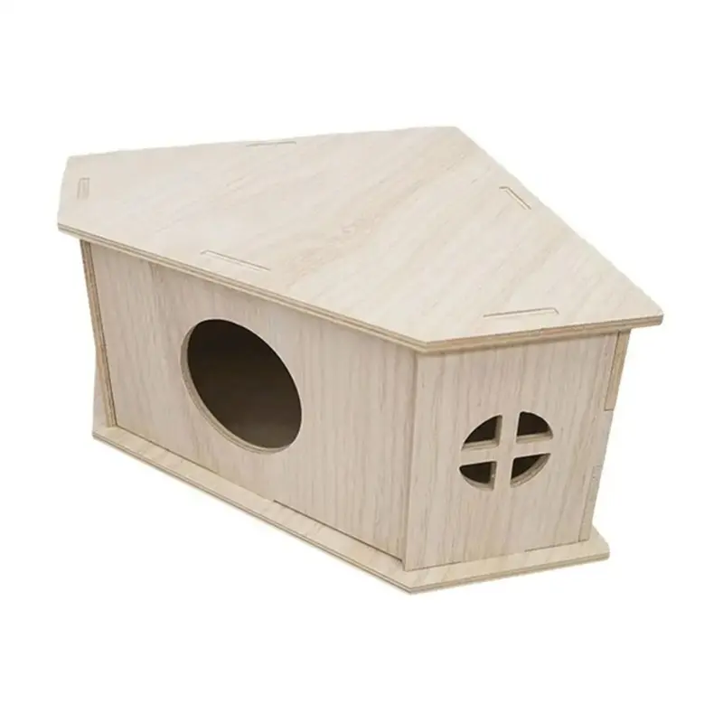 Sin Marca Hide Hut Playground Animal Habitat Sturdy Natural Pet Supplies Small